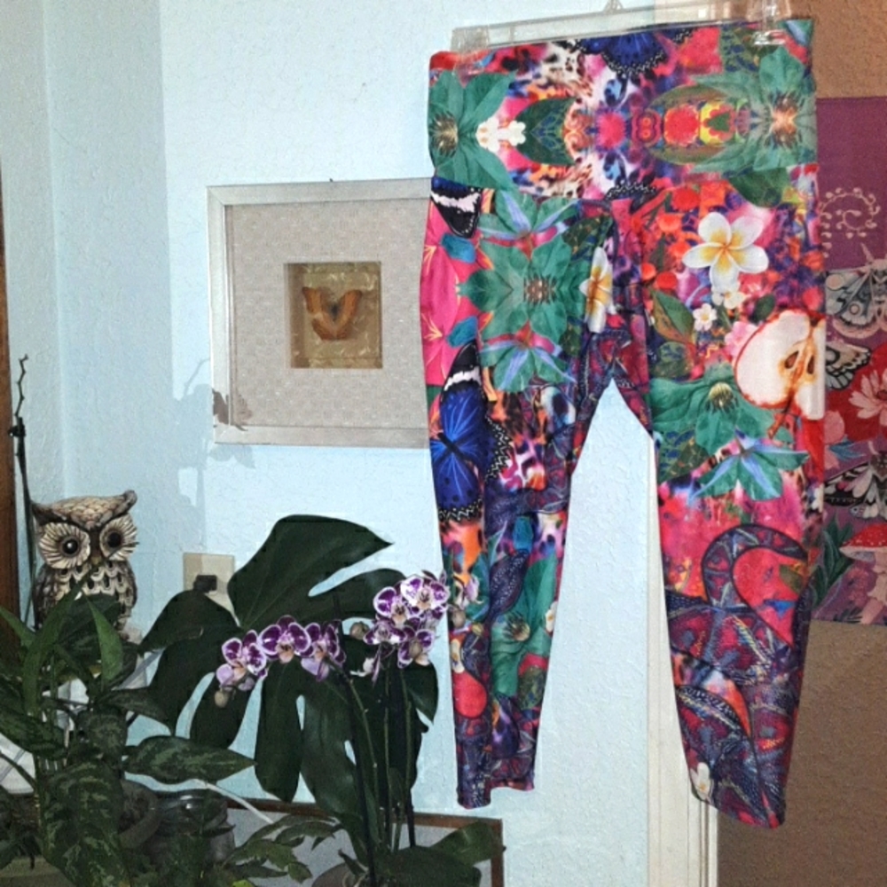 Womens xl tropical floral snake print